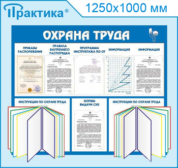 С96 Стенд охрана труда (с двумя перекидными системами) (1250х1000 мм, пластик ПВХ 3мм, Прямая печать на пластик) - Стенды - Стенды по охране труда - Магазин охраны труда ИЗО Стиль